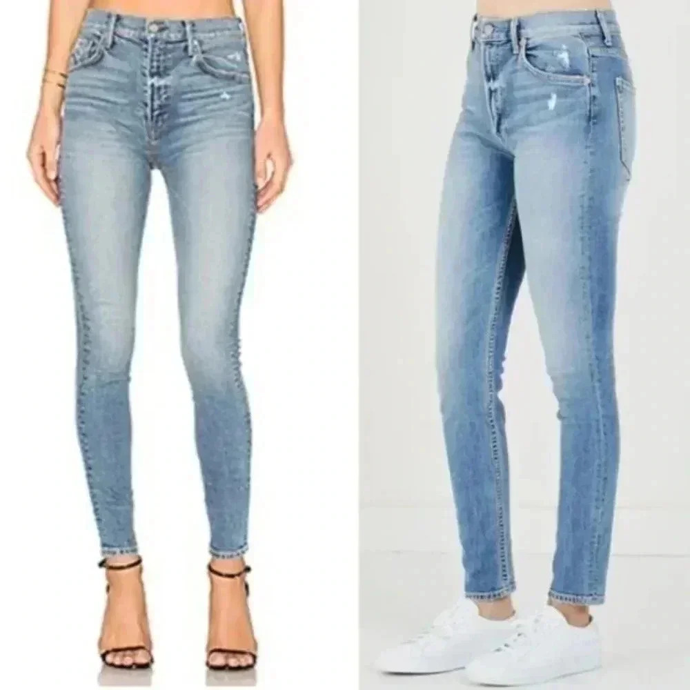 GRLFRND THE KENDALL HIGH RISE STRETCH SKINNY JEANS IN HEART OF GLASS
